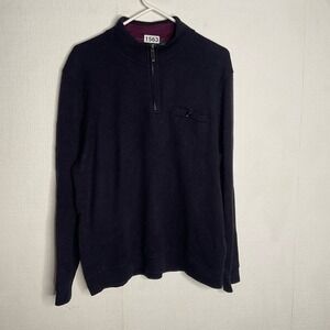 Ted Baker Knit‎ Sweater Mens XL Size 6 1/3Zip Blue Wool blend Pullover Designer